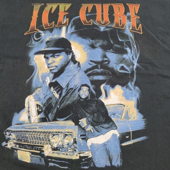 Ice Cube Shirt Size XXL Ice Cube Rap Tee Graphic Tee Graphic Print T-Shirt Black - Picture 3 of 7